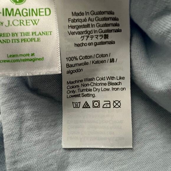 J. Crew Broken In Jersey Tiered Mini Dress Blue Short Sleeve Size XL - Picture 9 of 10